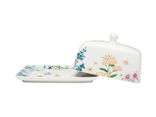 MW Fluttering Meadow Butter Dish 17x13x9.5cm Gift Boxed