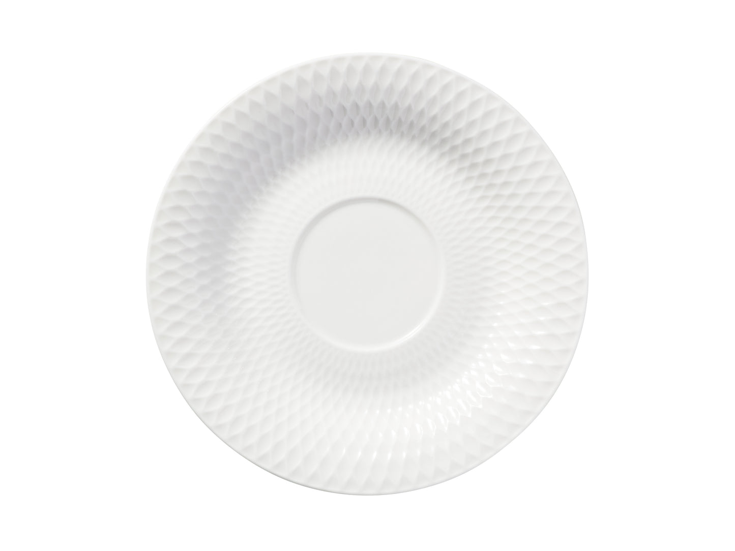 MW White Basics Diamonds Footed Cup & Saucer 200ML