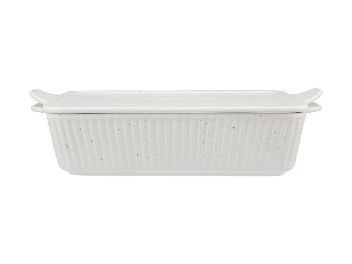 Maxwell & Williams Speckle Rectangular Baker With Tray 28x20cm Cream Gift Boxed
