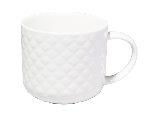 MW White Basics Mug 440ML Quilted Diamond