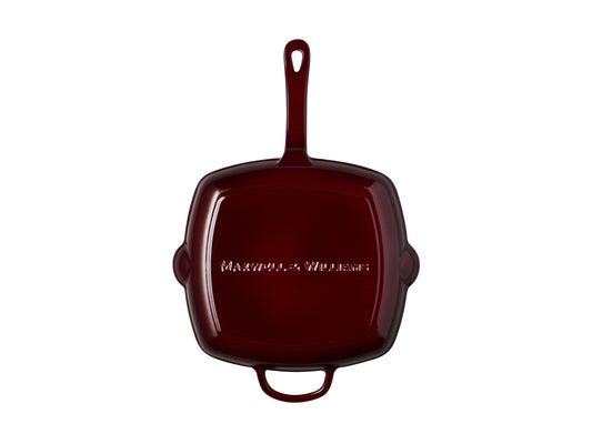 MW Cast Iron Grill pan Merlot 26cm Gift Boxed