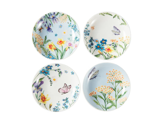 MW Fluttering Meadow Dish 12cm Set of 4 Assorted Gift Boxed