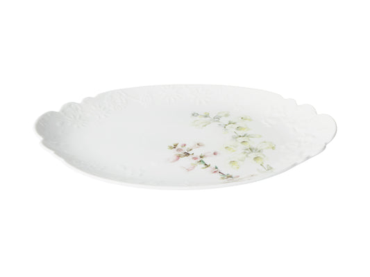 MW Royal Botanic Gardens Foxglove Scallop Oval Platter 37x23cm Gift Boxed