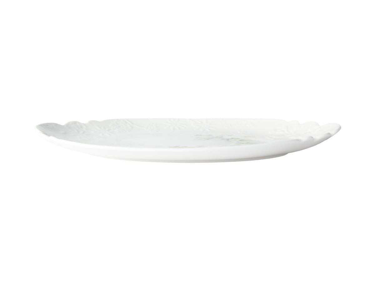 MW Royal Botanic Gardens Foxglove Scallop Oval Platter 37x23cm Gift Boxed