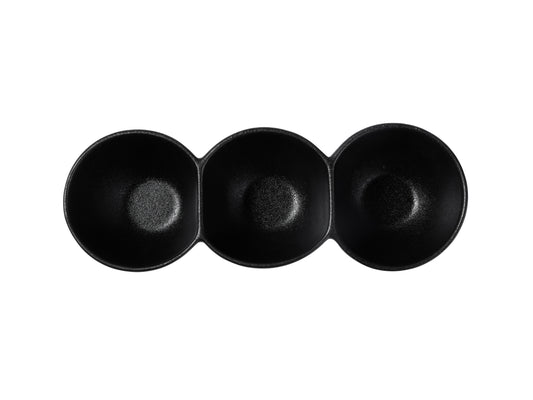 MW Caviar Divided Serving Bowl 30x6.5cm Black