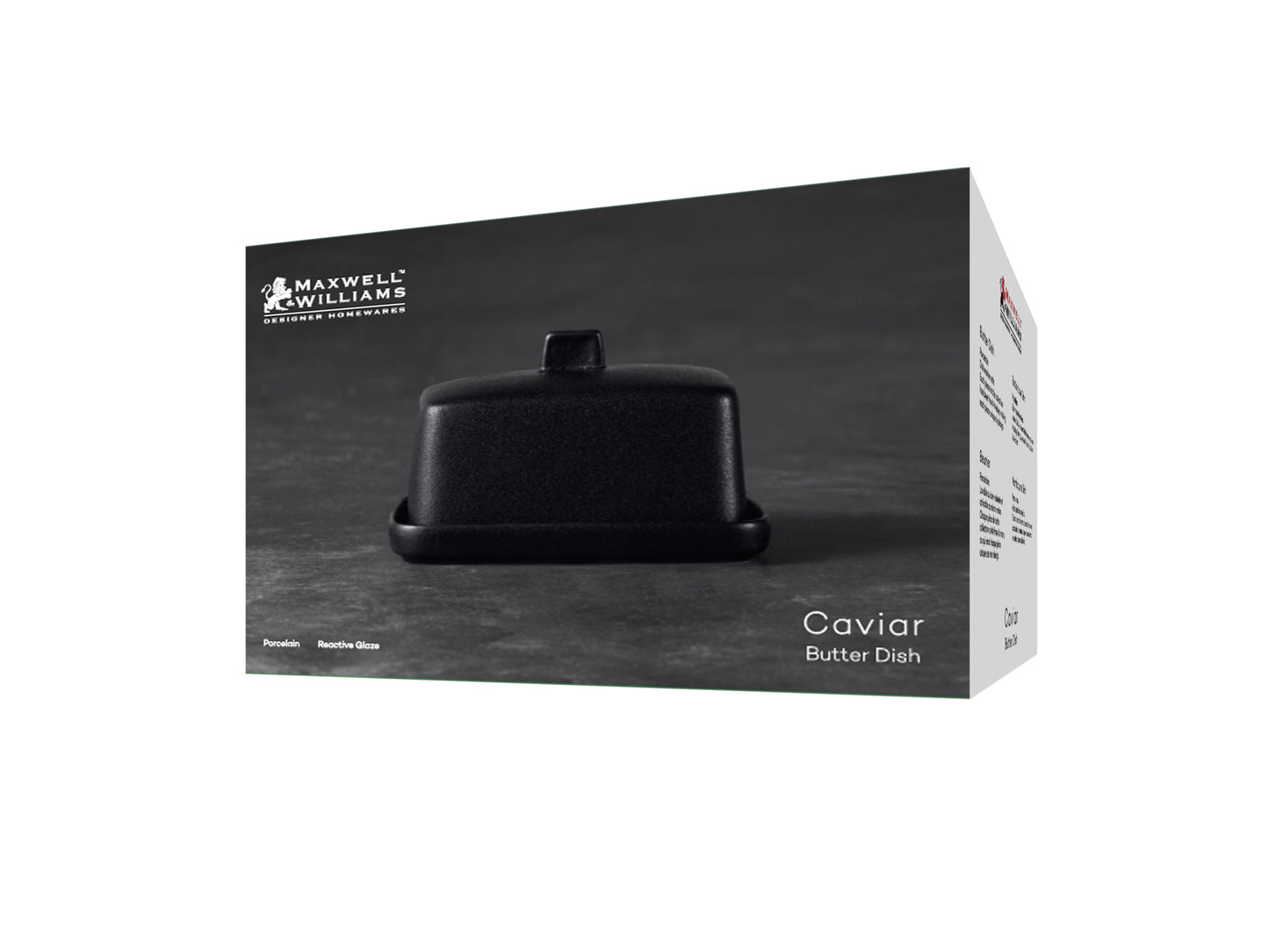 MW Caviar Butter Dish Black Gift Boxed