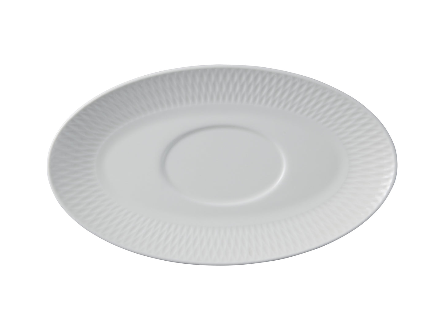MW White Basics Diamonds Gravy Boat & Saucer 480ML Gift Boxed
