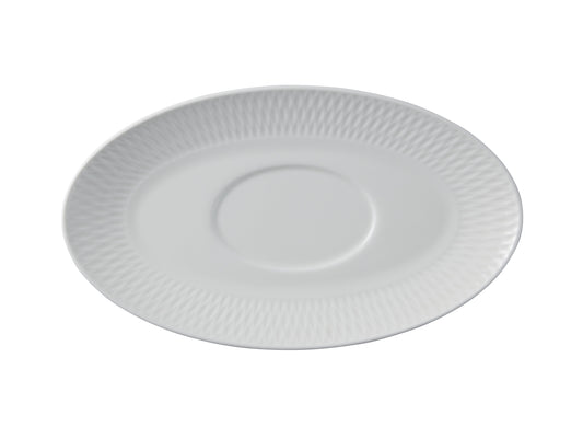 MW White Basics Diamonds Gravy Boat & Saucer 480ML Gift Boxed