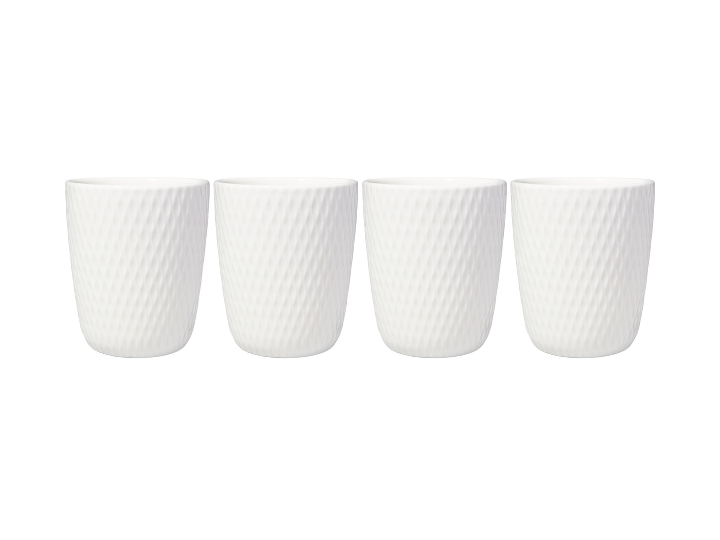 MW White Basics Diamonds Latte Cup 250ML Set of 4 Gift Boxed