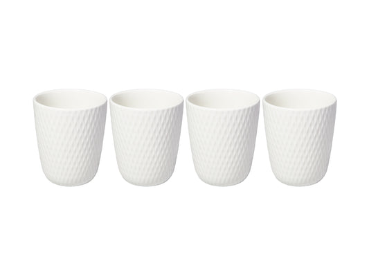 MW White Basics Diamonds Latte Cup 250ML Set of 4 Gift Boxed