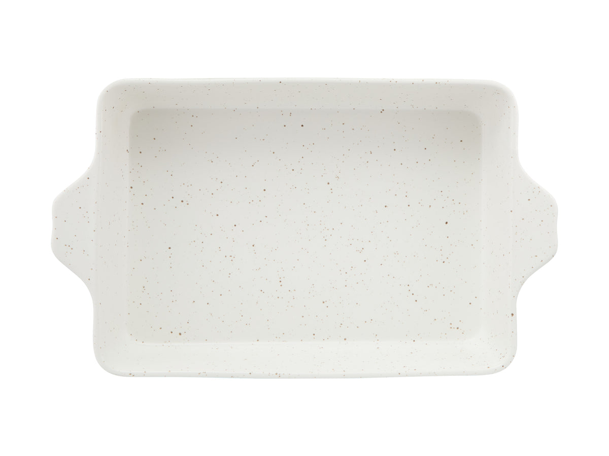 Maxwell & Williams Speckle Rectangular Baker With Tray 33x23cm Cream Gift Boxed