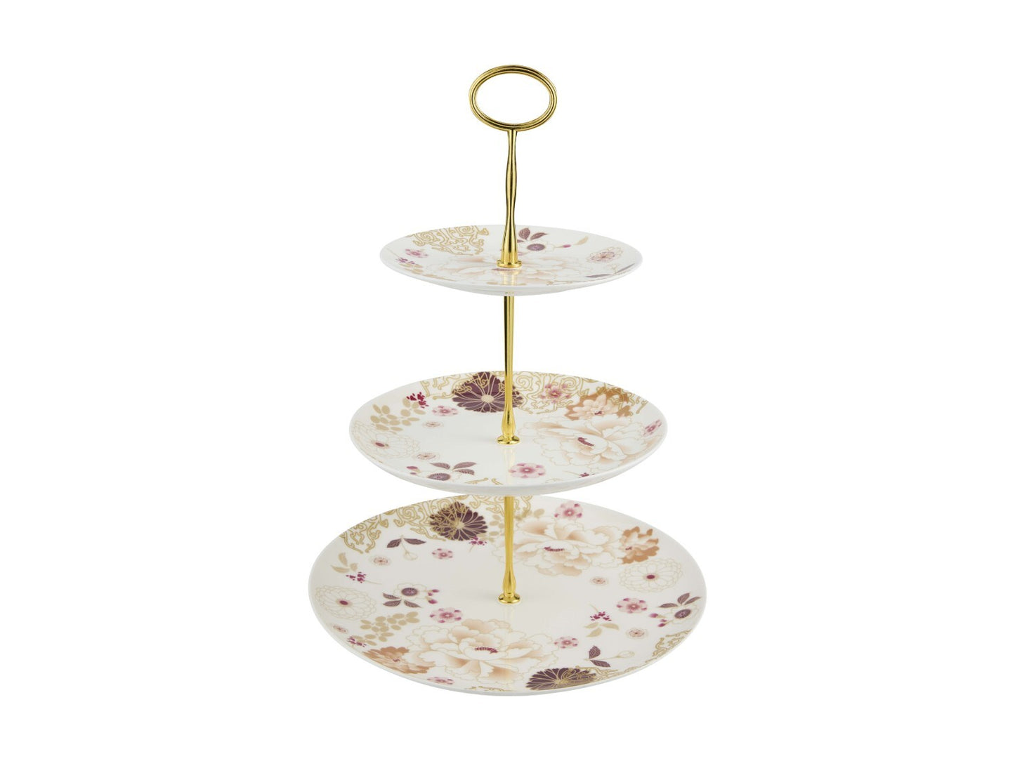 MW Kimono 3 Tiered Cake Stand 16/20/27.5x37cm White Gift Boxed