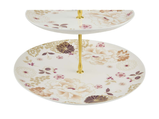 MW Kimono 3 Tiered Cake Stand 16/20/27.5x37cm White Gift Boxed
