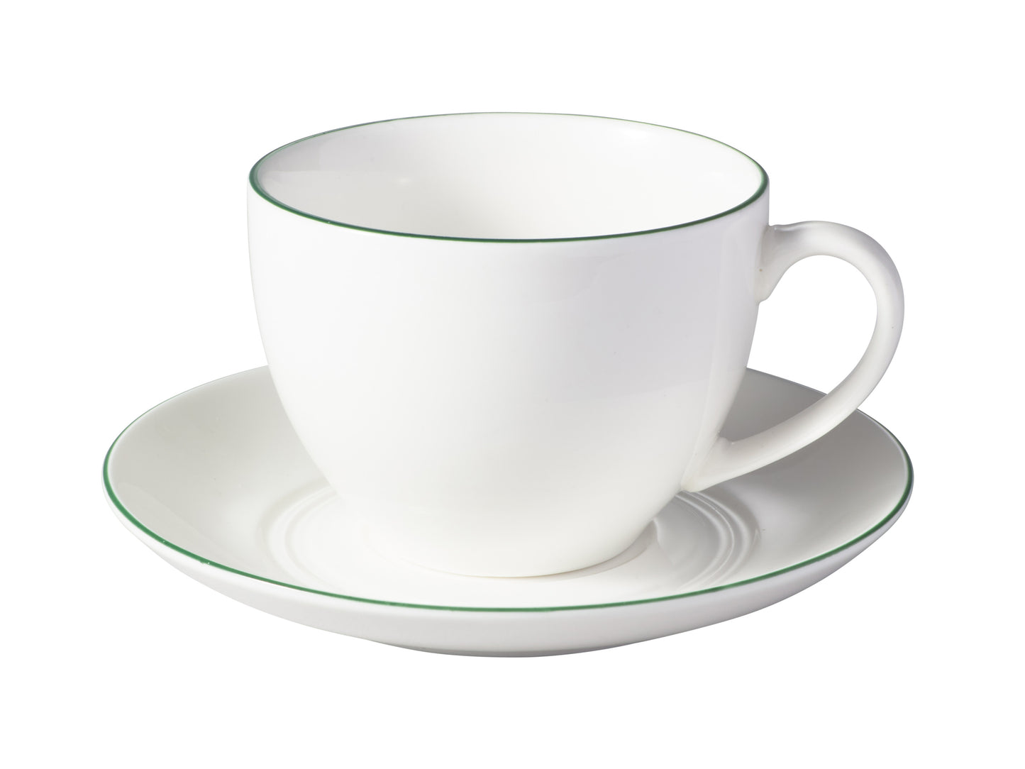 MW White Basics Edge Cup & Saucer 260ML