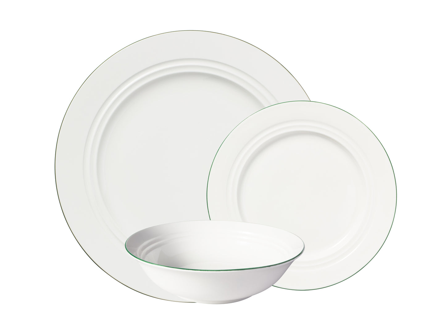 MW White Basics Edge Rim Dinner Set 12pc Gift Boxed