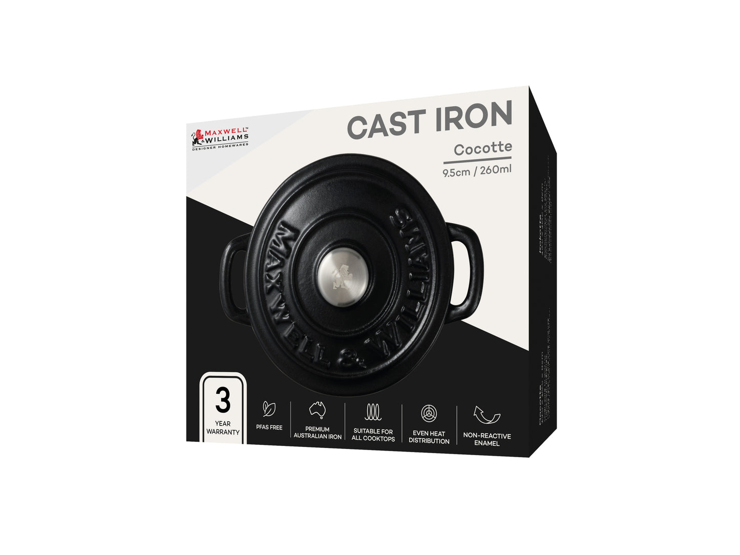 MW Cast Iron Cocotte Black 9.5cm / 260ML Gift Boxed