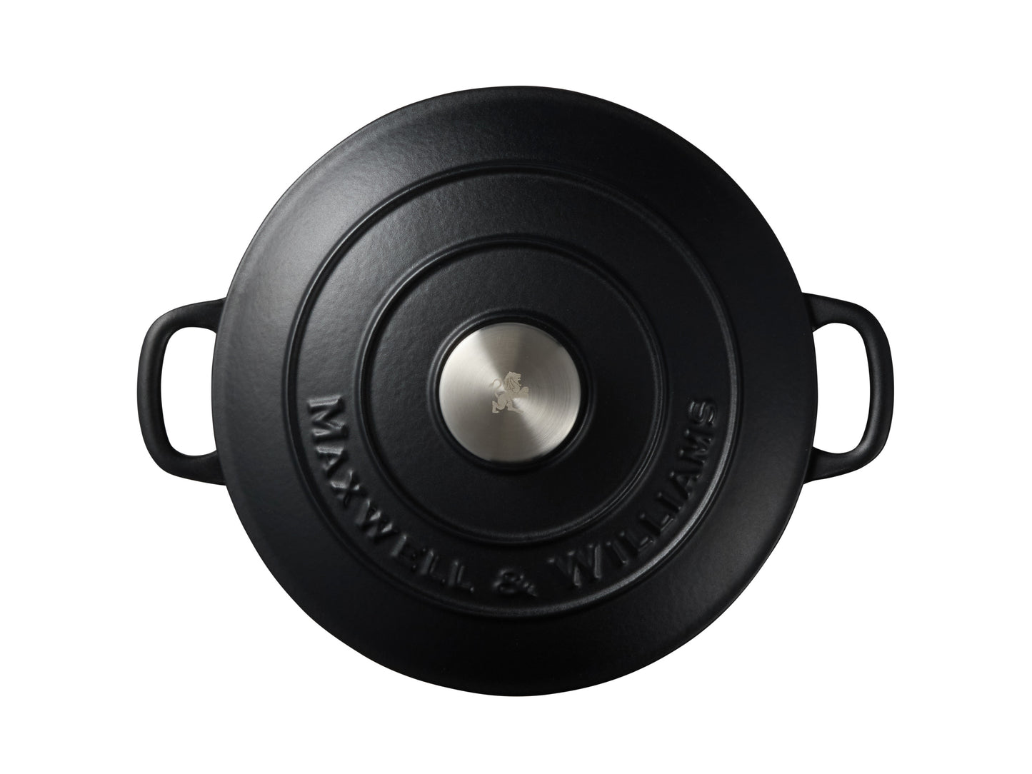 MW Cast Iron Round Casserole Black 24cm / 3.3L Gift Boxed