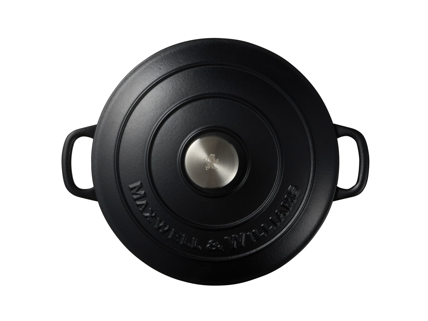 MW Cast Iron Round Casserole Black 26cm / 4L Gift Boxed