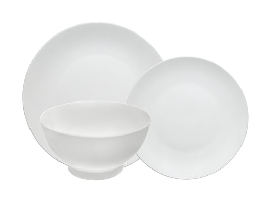 MW White Basics Dynasty Coupe Dinner Set 12pc Gift Boxed