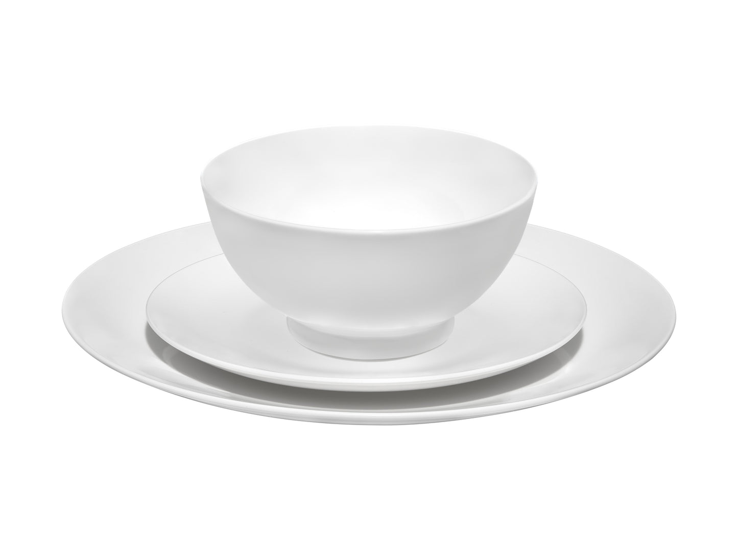 MW White Basics Dynasty Coupe Dinner Set 12pc Gift Boxed