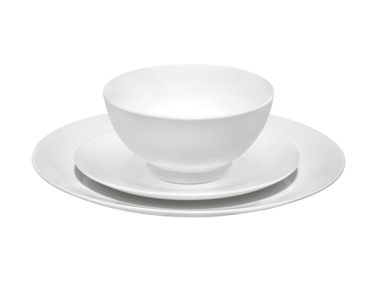 MW White Basics Dynasty Coupe Dinner Set 12pc Gift Boxed