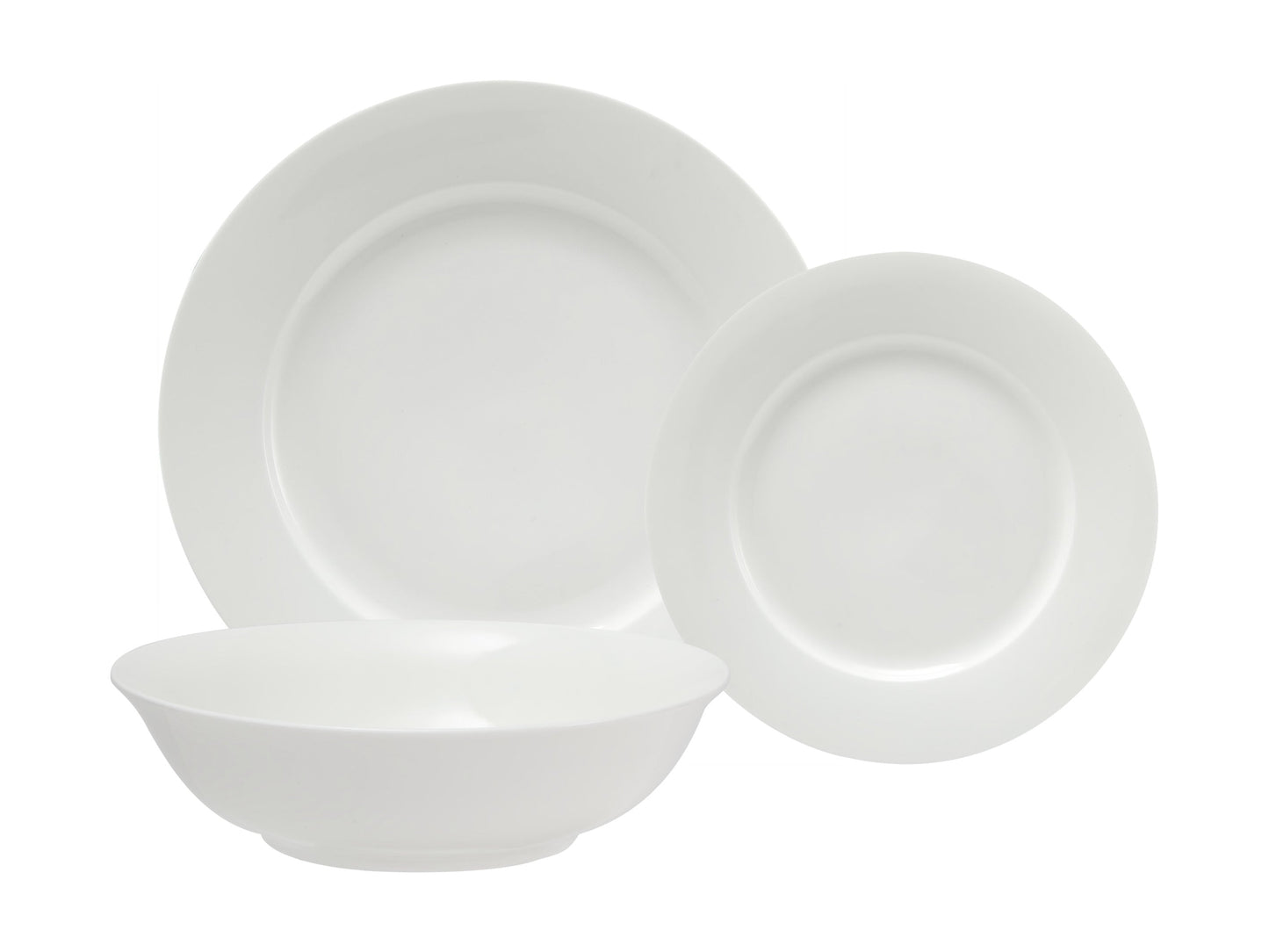 Maxwell & Williams White Baics Euro Rim Dinner Set 12pc Gift Boxed