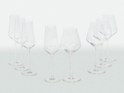 Cristal d'Arques Abstract Flute & White Wine Bundle Deal