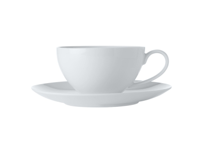 Maxwell & Williams White Basics Coupe Breakfast Cup & Saucer 