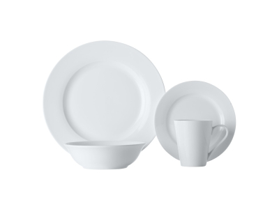 Maxwell & Williams White Basics Cosmopolitan Rim Dinner Set  16pce