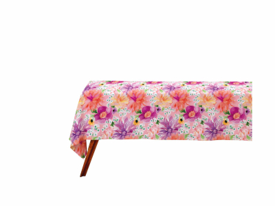 Maxwell & Williams Teas & C's Dahlia Daze Cotton Rectangular Tablecloth 270x150cm Pink