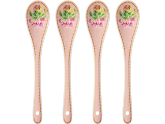 Maxwell & Williams Gabby Malpas Jardin Teaspoon Set of 4 Cyclamen Gift Boxed