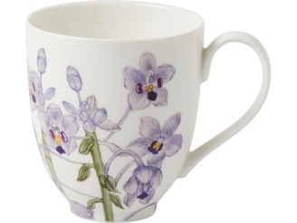 Maxwell & Williams Royal Botanic Gardens Australian Orchids Mug 350ML Lilac Gift Boxed