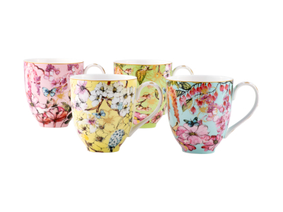 Maxwell & Williams Estelle Michaelides Enchantment Coupe Mug Set of 4 380ML Gift Boxed