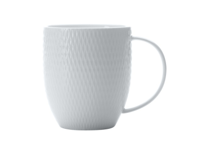 Maxwell & Williams White Basics Diamonds Coupe Mug  370ml