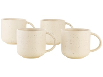 Maxwell & Williams Palette Mug Set of 4 360ML Cream Speckle Gift Boxed