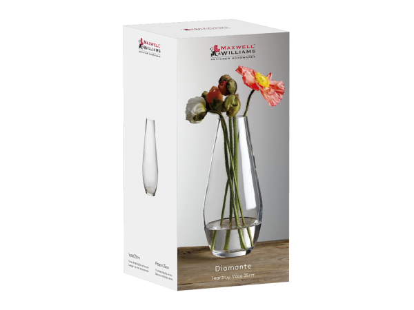 Maxwell & Williams Diamante Teardrop Vase 25cm