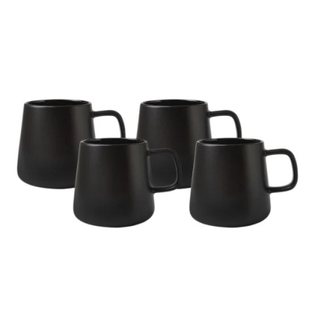 Maxwell & Williams Blend Sala Mug 375ML Set of 4 Black Gift Boxed