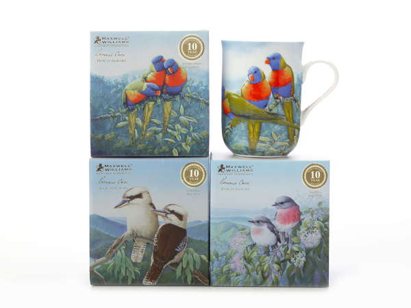 Maxwell & Williams Birds Of Australia Kathrine Castle Mug Rose Robin  300ml