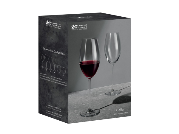 Maxwell & Williams Calia Wine Glass 500ML Set of 2 Gift Boxed