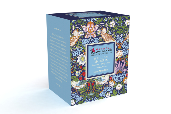 Maxwell & Williams William Morris Mug Strawberry Thief Blue Coupe 420ml